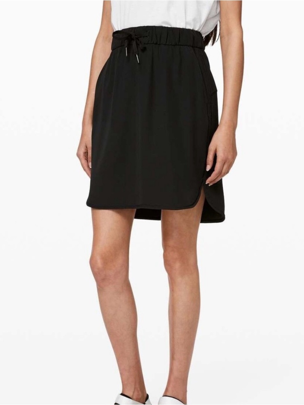 lululemon athletica Black Drawcord Active Mini Skirt